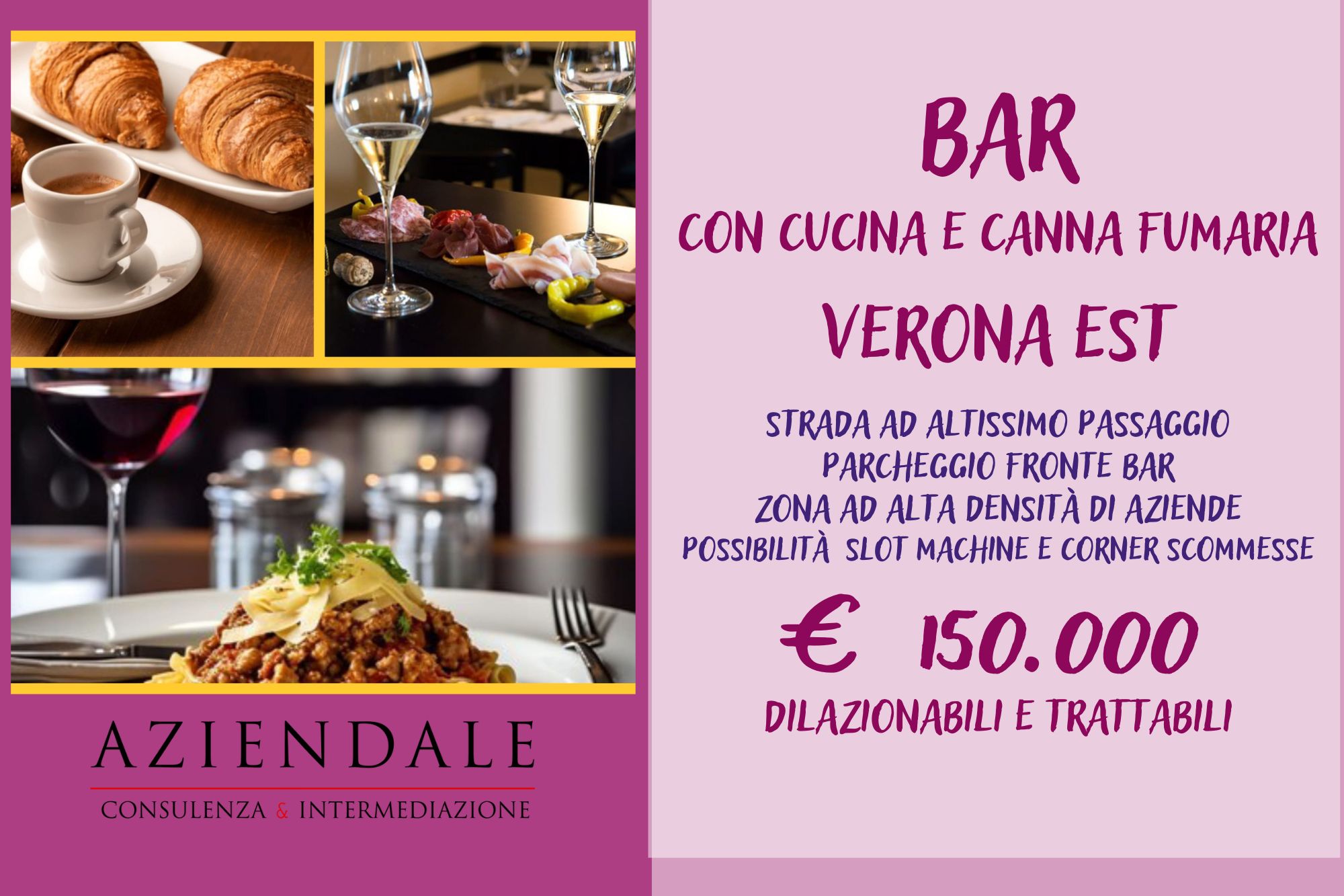 BAR CON CUCINA VERONA EST STRADA AD ALTO PASSAGGIO