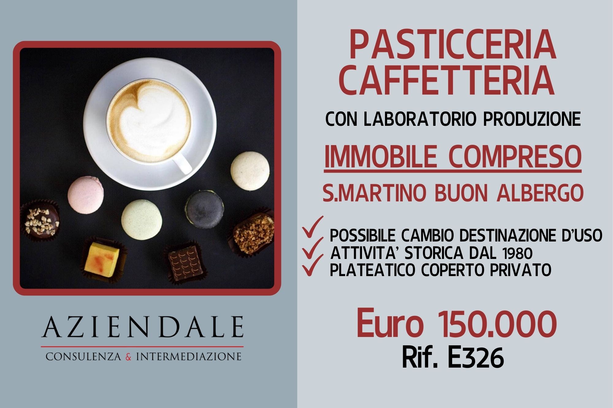 PASTICCERIA CON LABORATORIO IMMOBILE COMPRESO