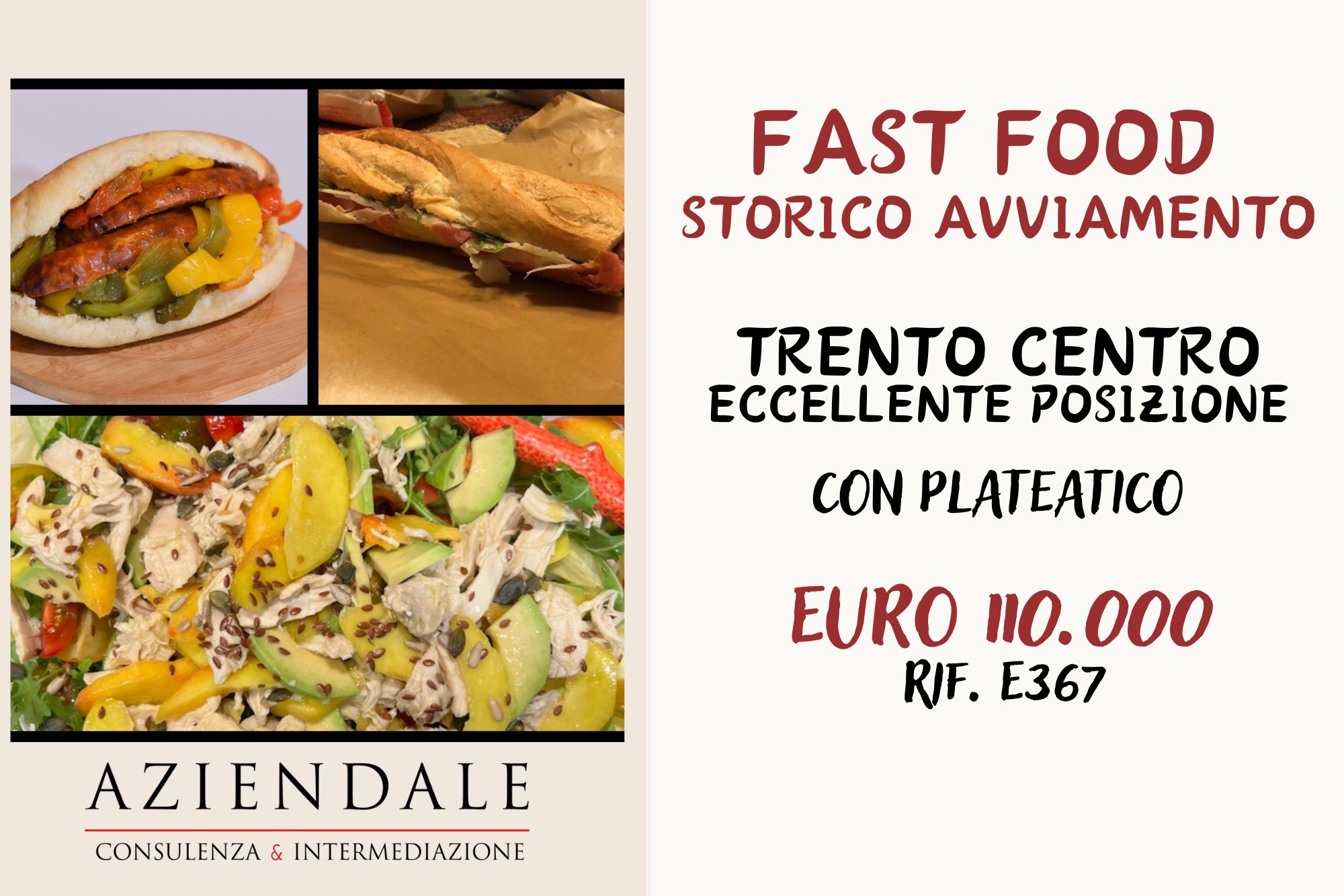 FAST FOOD CON SOMMINISTRAZIONE