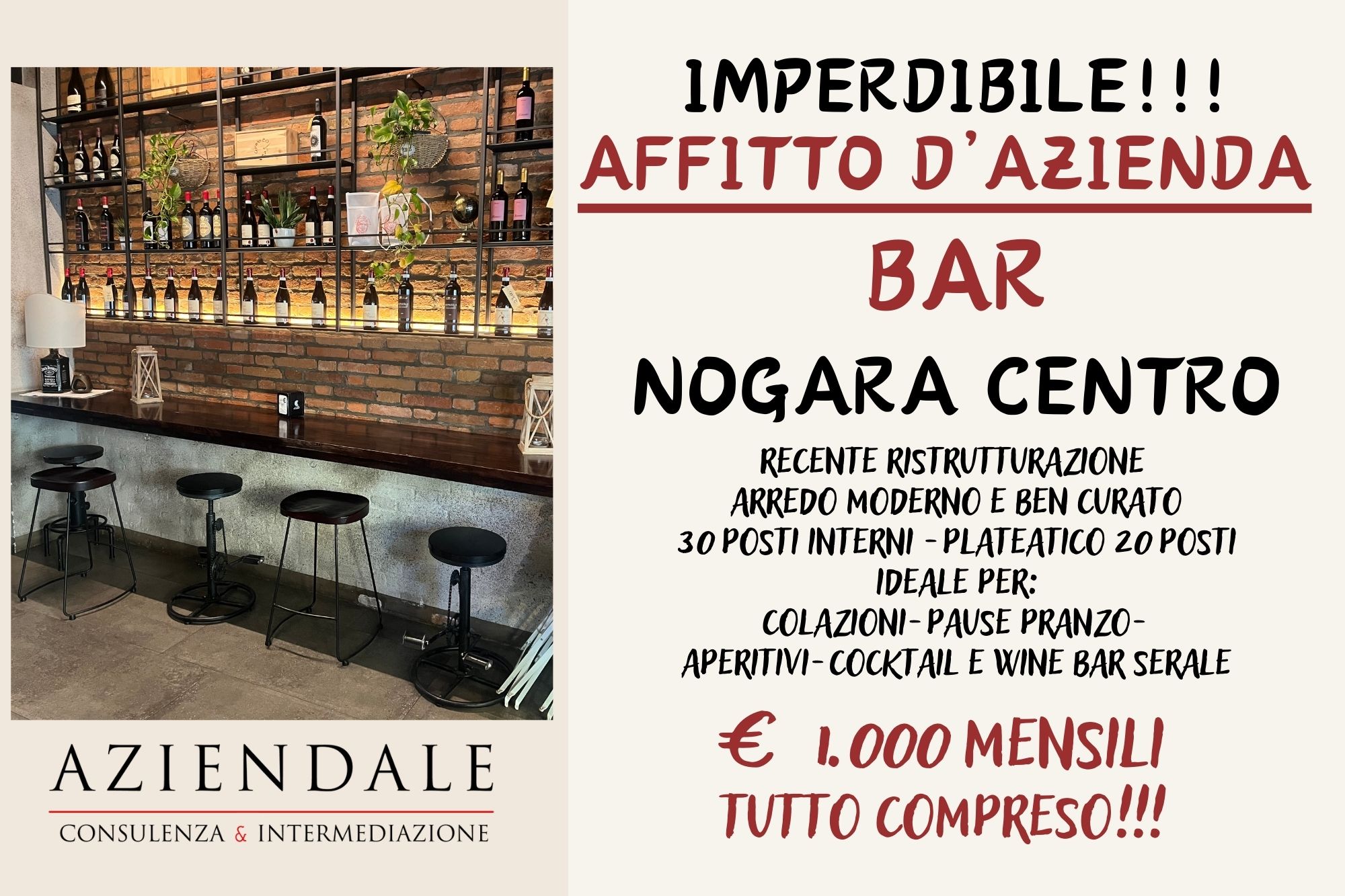 OTTIMA OPPORTUNITA’-SPLENDIDO BAR A NOGARA