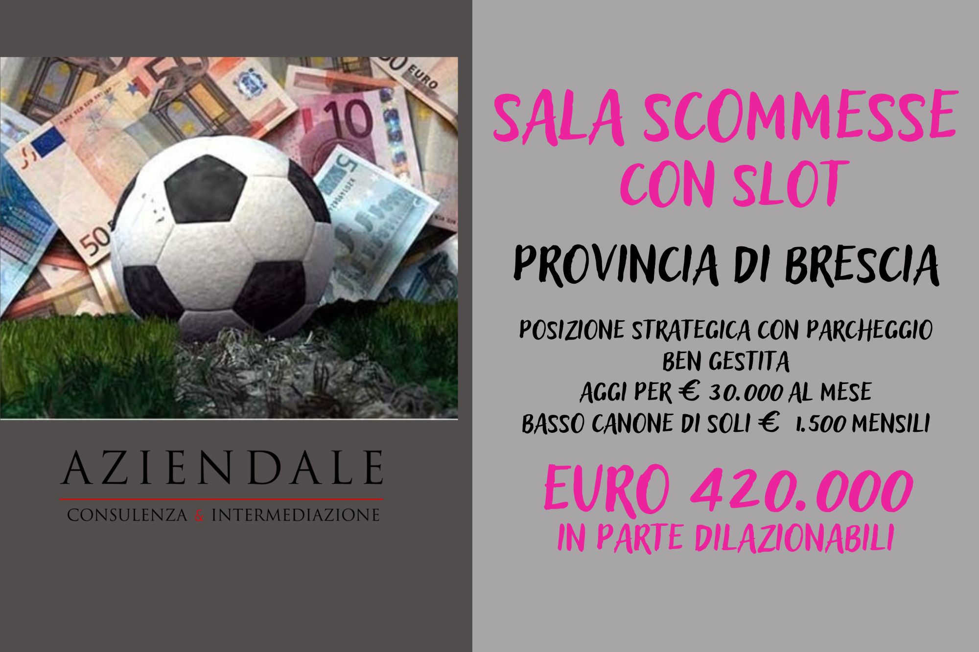 SALA SCOMMESSE CON SLOT IN PROVINCIA DI BRESCIA