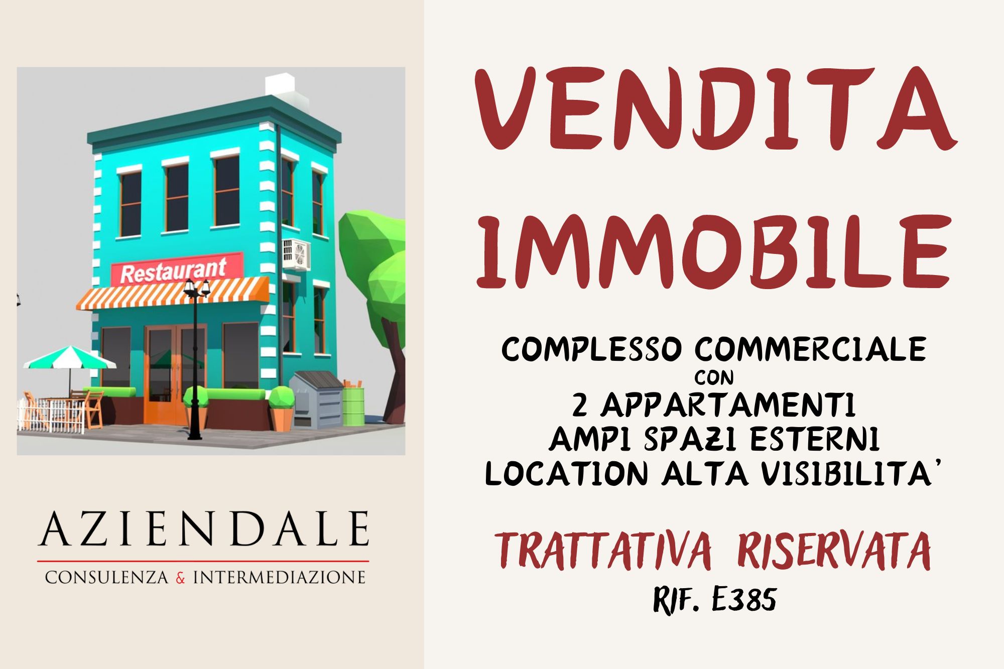 COMPLESSO COMMERCIALE CON 2 APPARTAMENTI