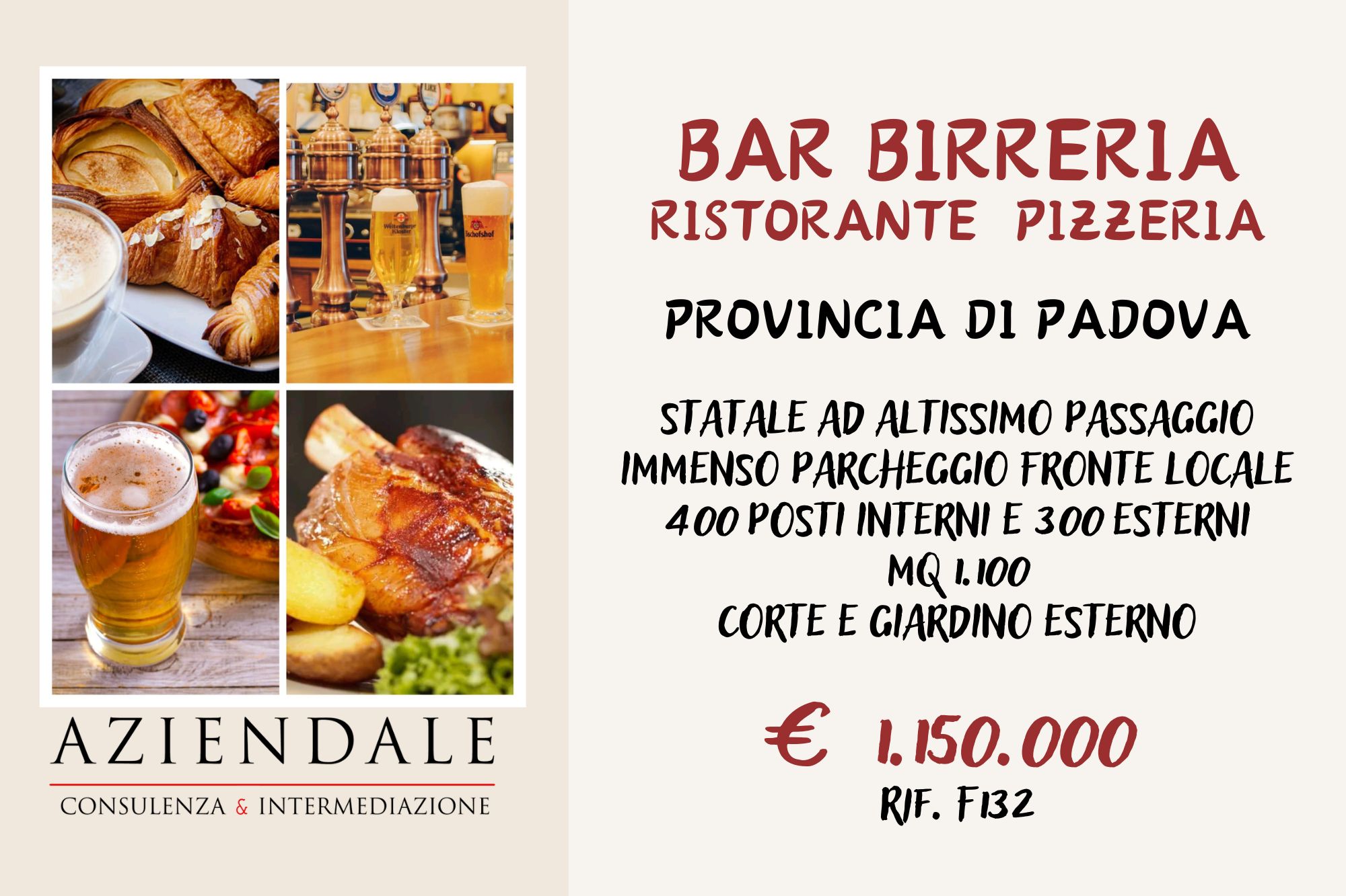 BAR-BIRRERIA-PIZZERIA RISTORANTE IN PROVINCIA DI PADOVA