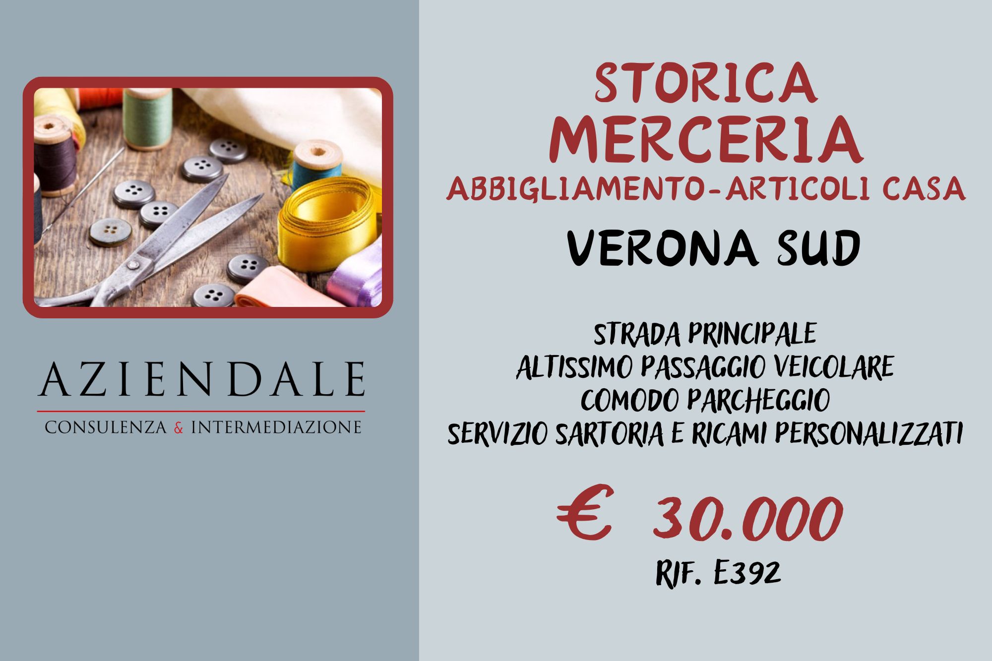 STORICA MERCERIA-ABBIGLIAMENTO-ARTICOLI CASA