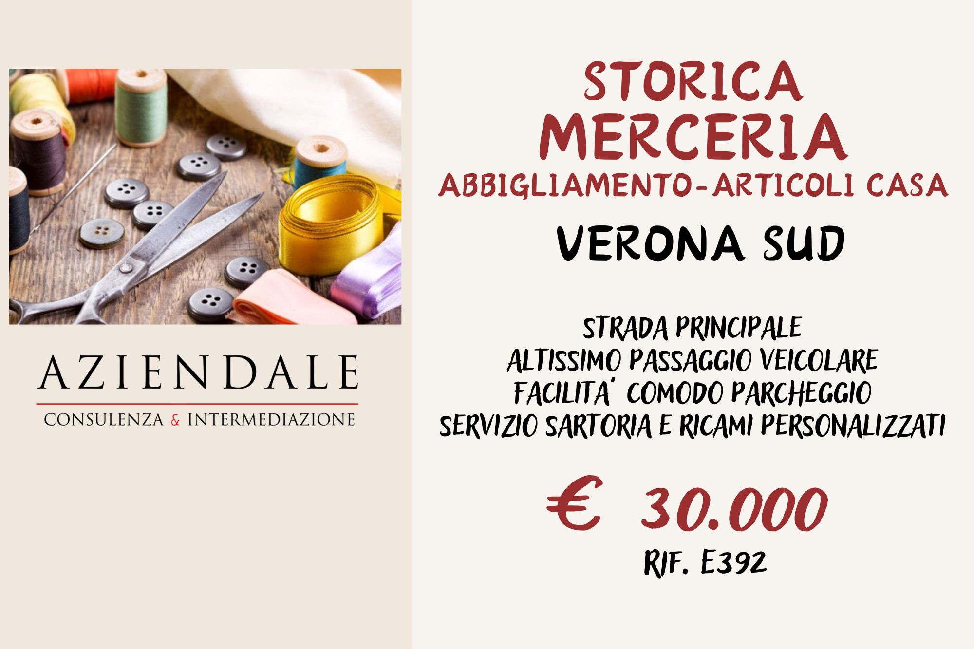 STORICA MERCERIA-ABBIGLIAMENTO-ARTICOLI CASA