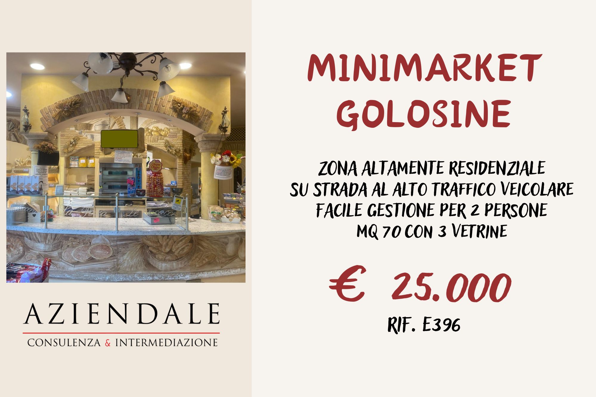 MINIMARKET RIVENDITA PANE ZONA GOLOSINE