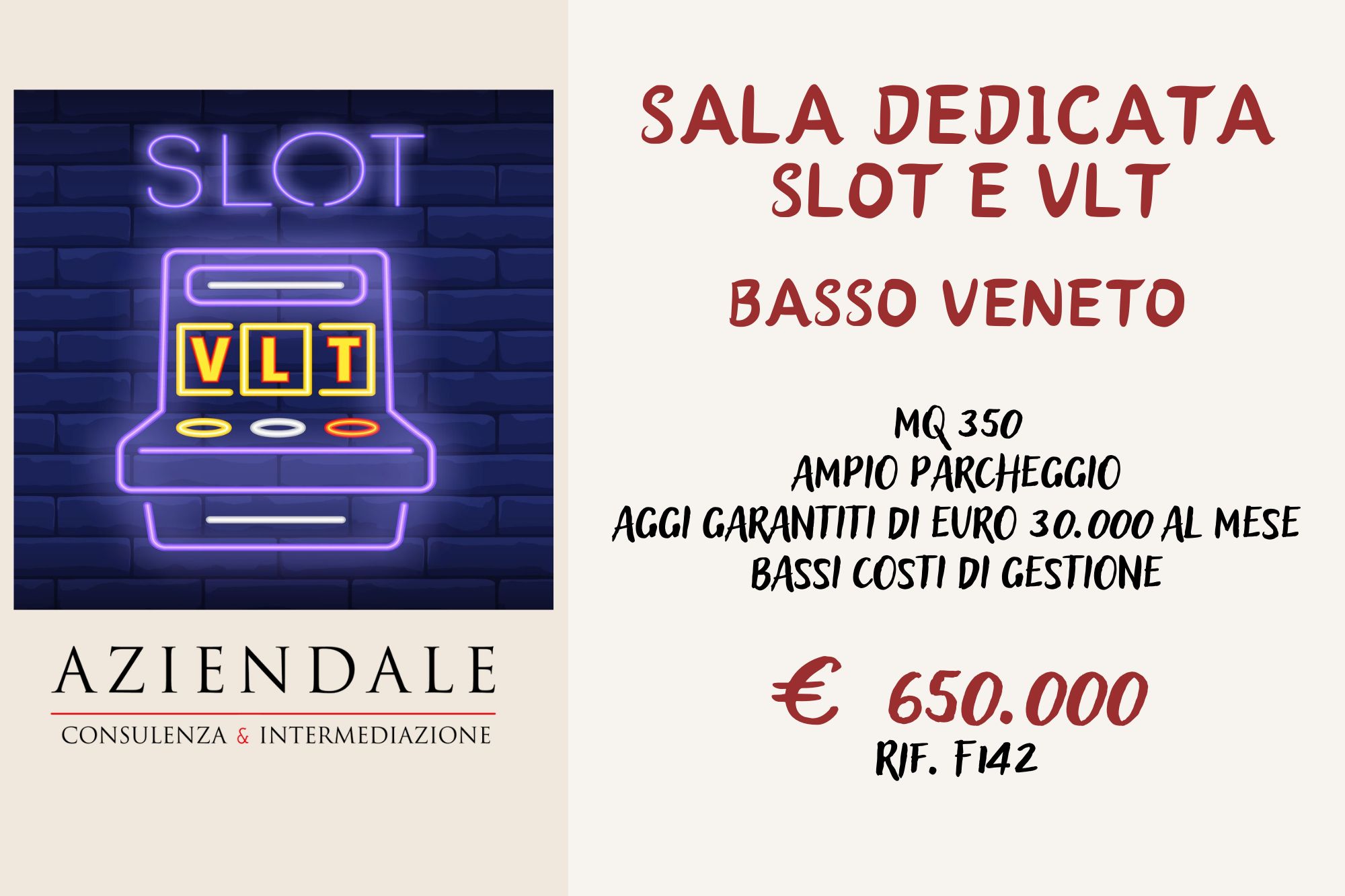 SALA DEDICATA VLT E SLOT IN BASSO VENETO