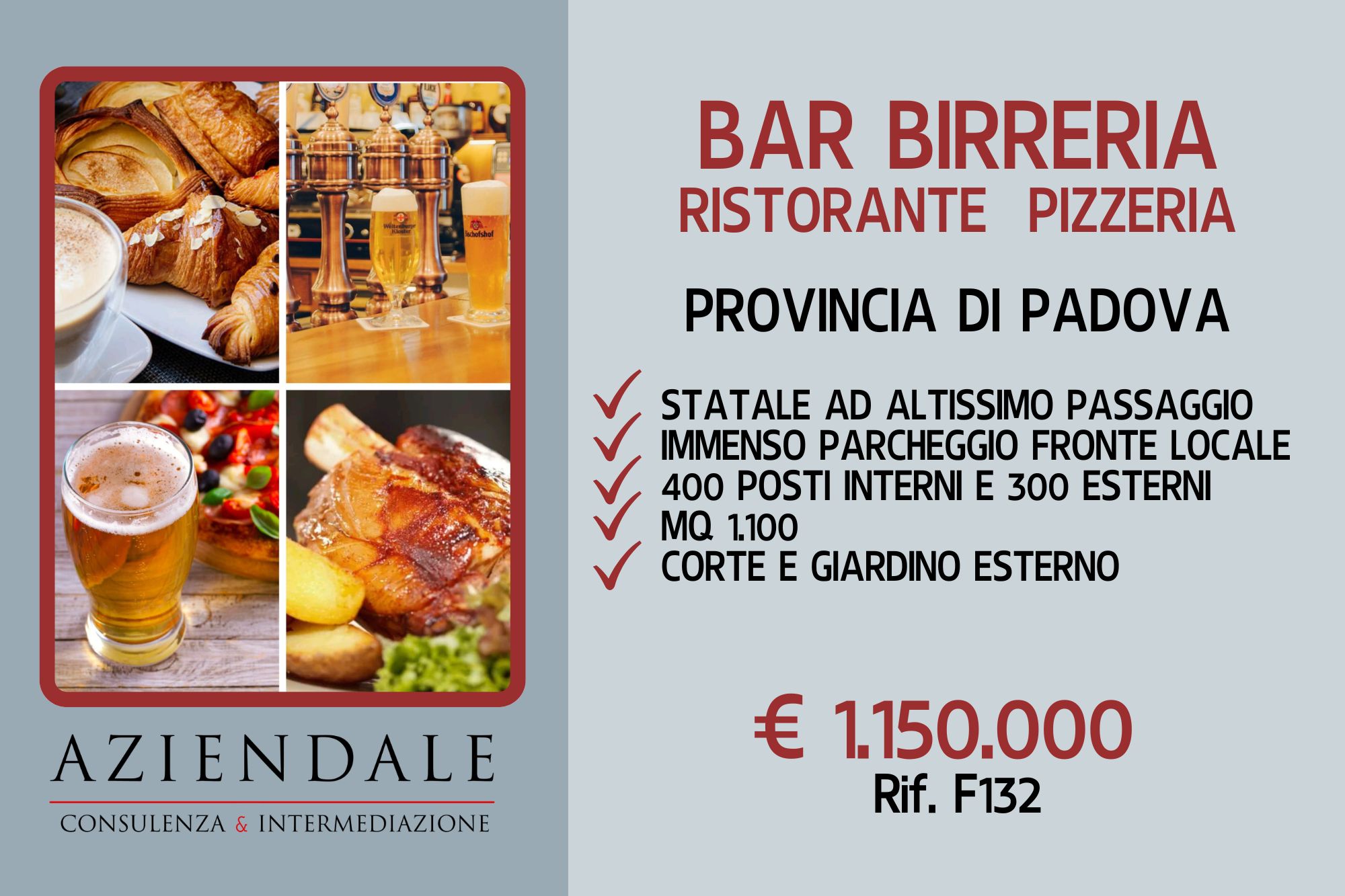 BAR-BIRRERIA-PIZZERIA RISTORANTE IN PROVINCIA DI PADOVA