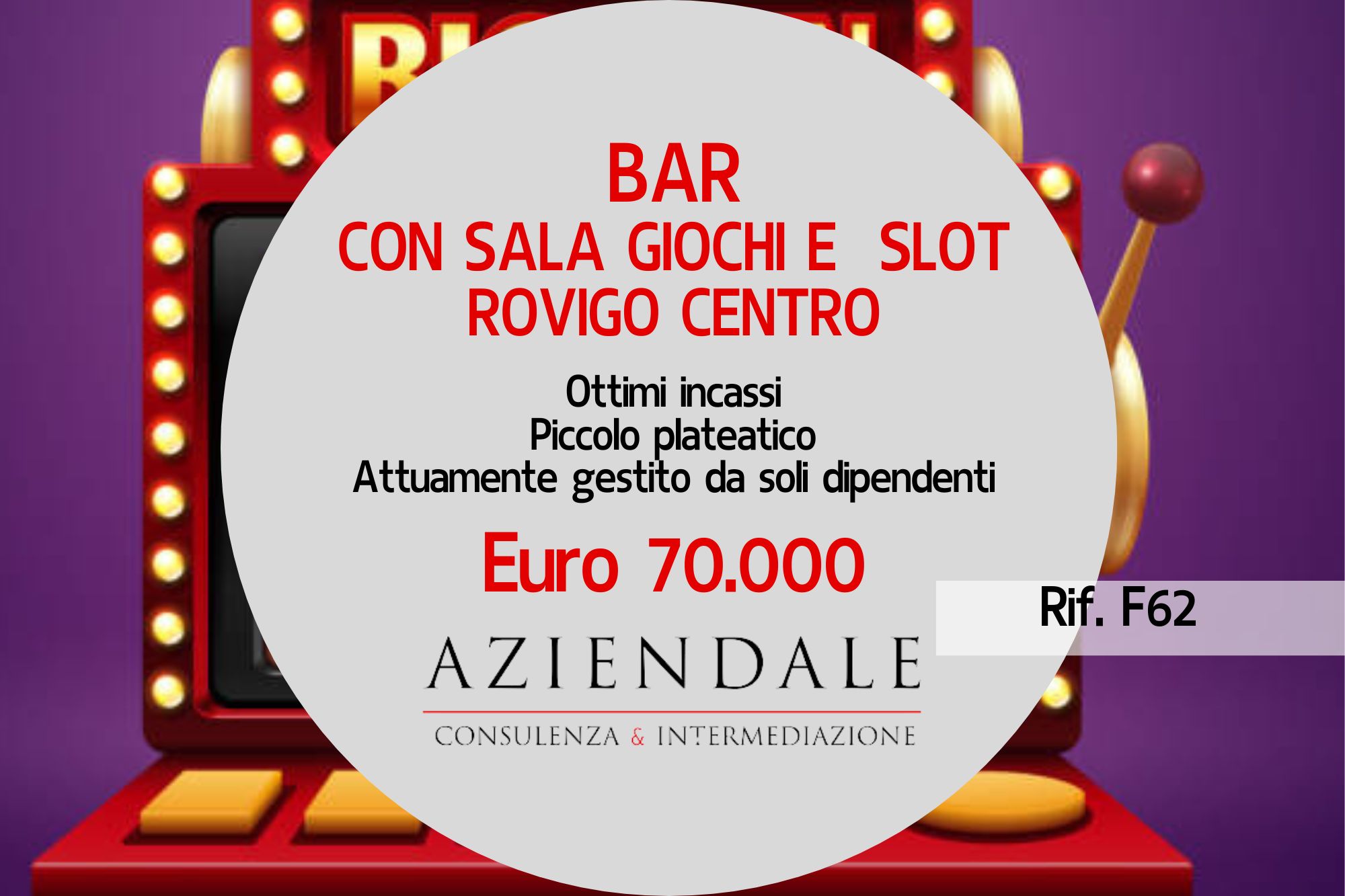Bar con sala slot in centro a Rovigo
