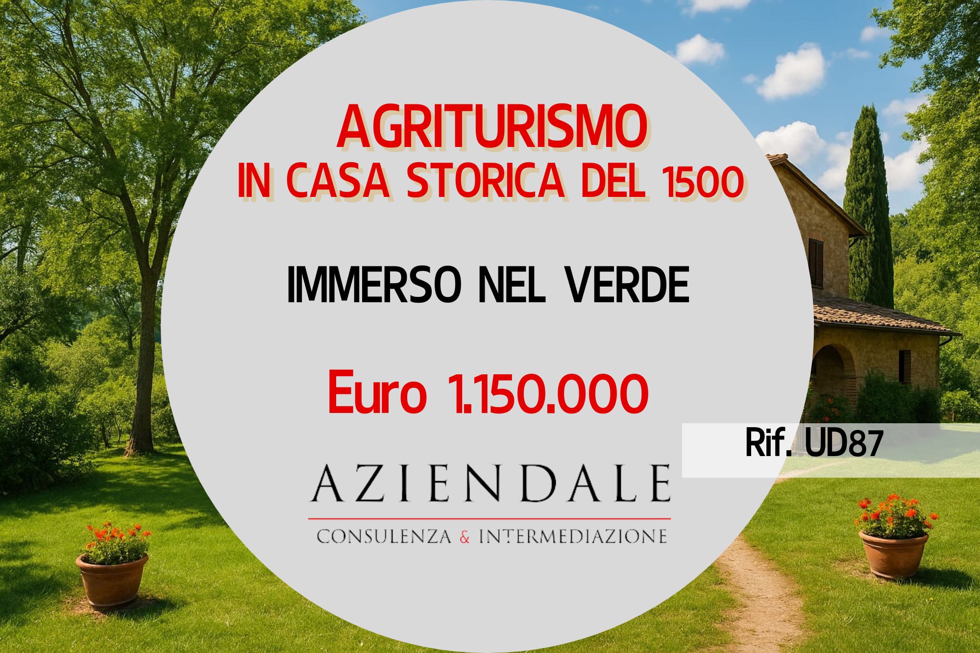 Agriturismo in casa storica del 1500 con terreno