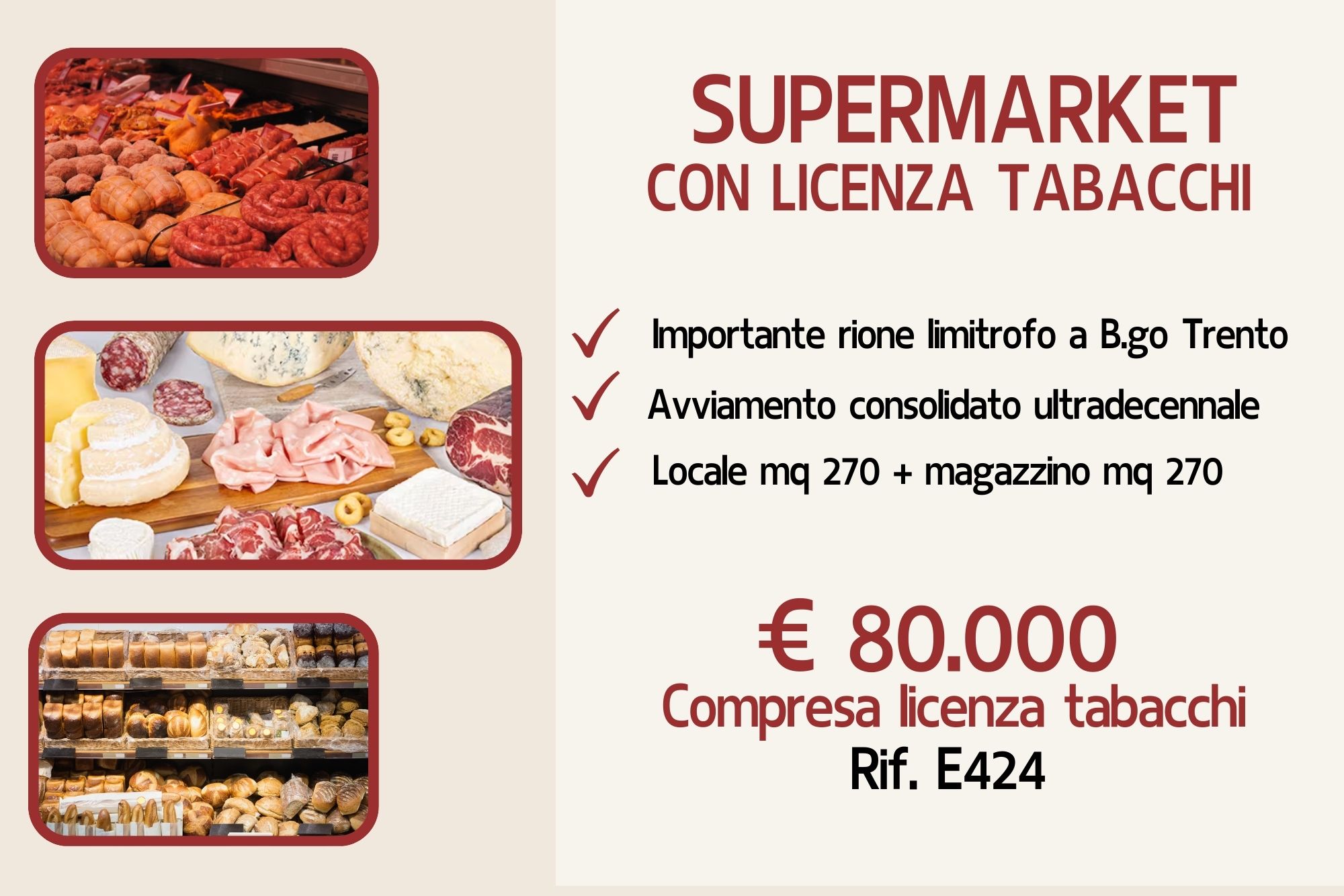  SUPERMARKET CON LICENZA TABACCHI