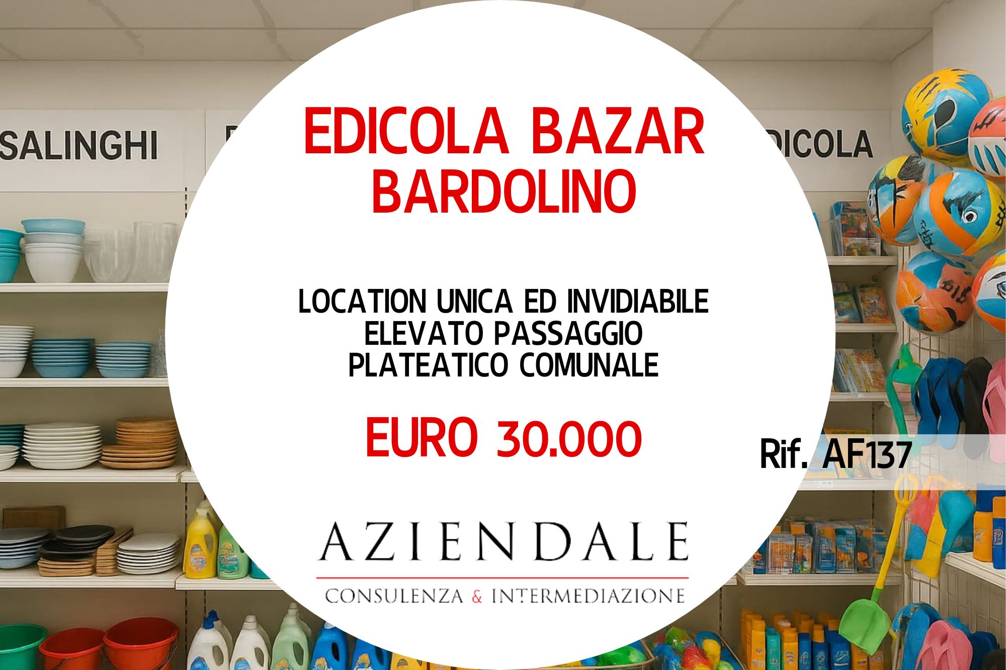 Edicola Bazar a Bardolino – Ottima visibilità con elevato passaggio