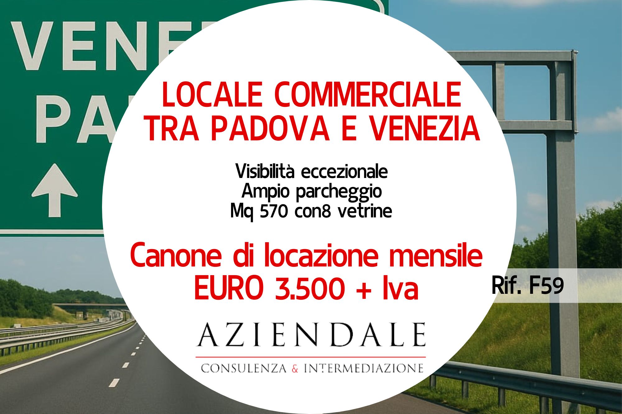 Locale commerciale tra Padova e Venezia – Alto passaggio