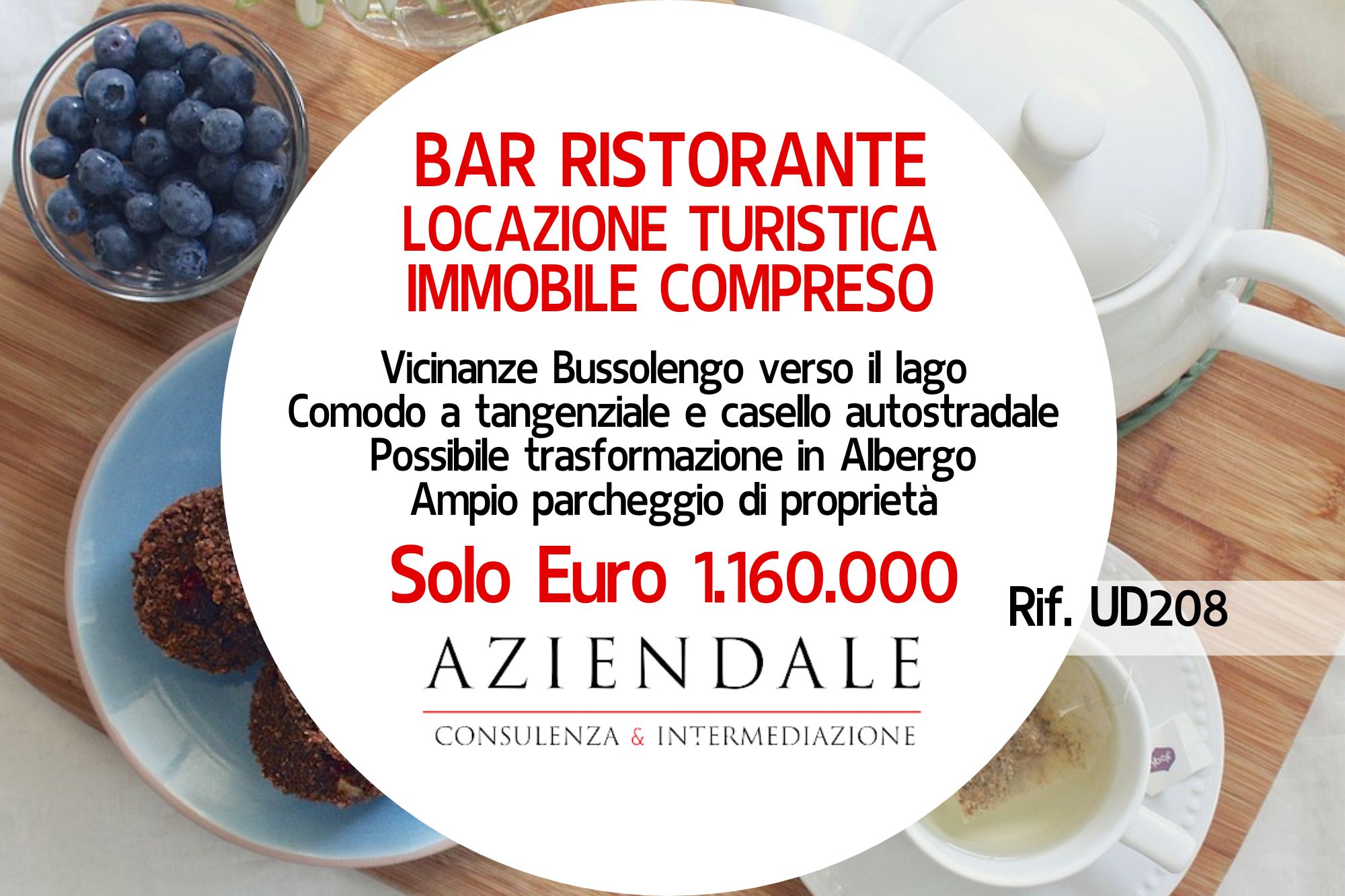 Bar, rsitorante, locazione turistica verso il lago di Garda