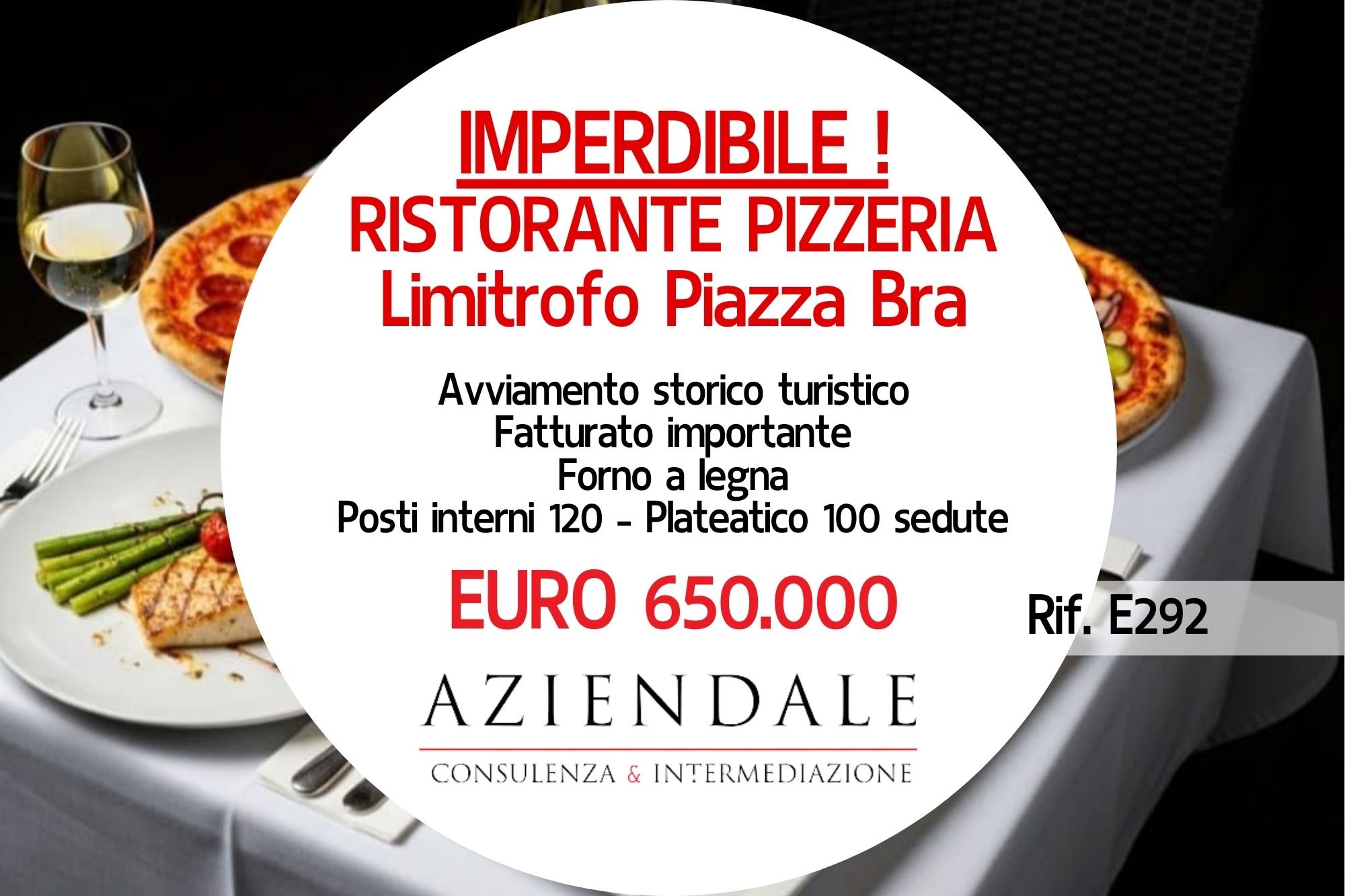 Ristorante Pizzeria  location limitrofa a Piazza Bra
