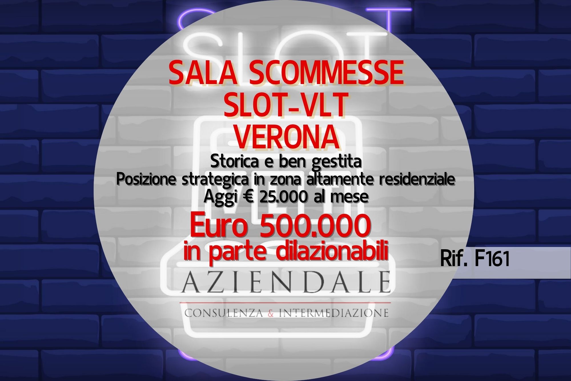 SALA SCOMMESSE CON SLOT VLT STORICA E BEN GESTITA