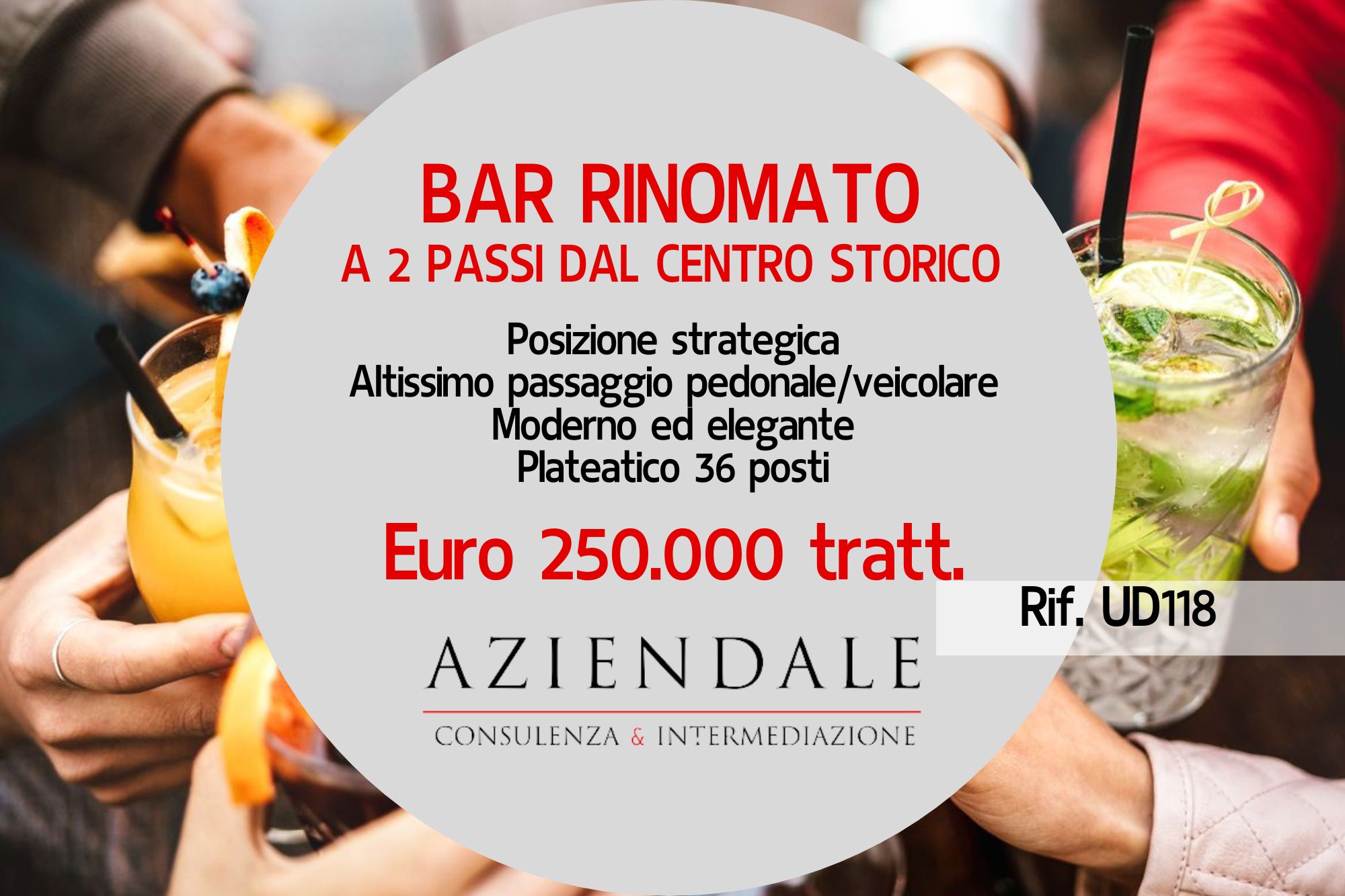 Bar con plateatico a due passi dal centro storico