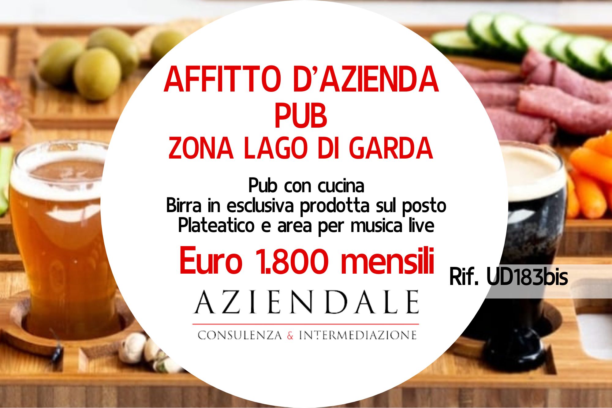 Pub con cucina, plateatico e parcheggio. A pochi chilometri da Garda