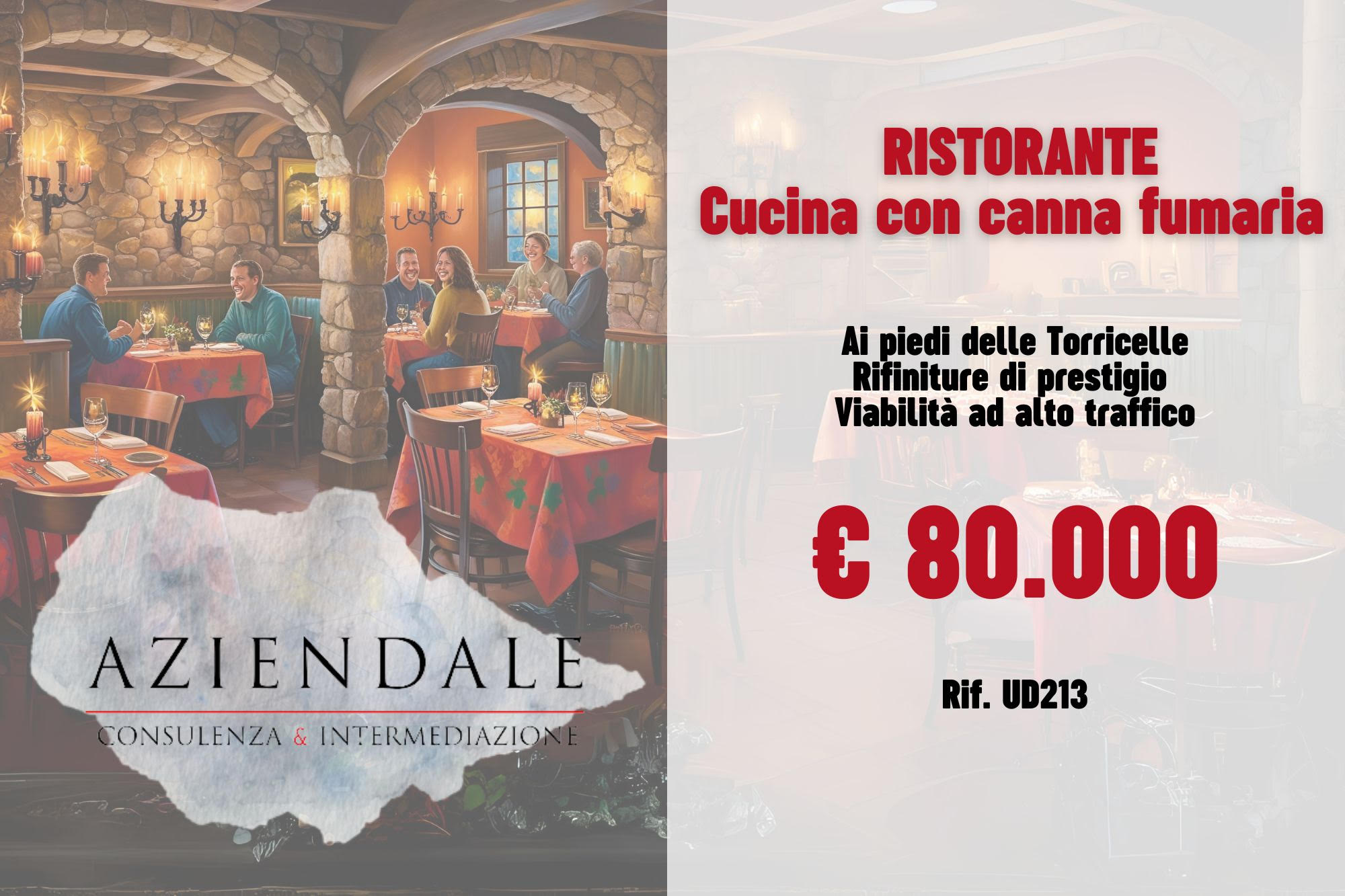 RISTORANTE ELEGANTE E POTENZIALE AI PIEDI DELLE TORRICELLE