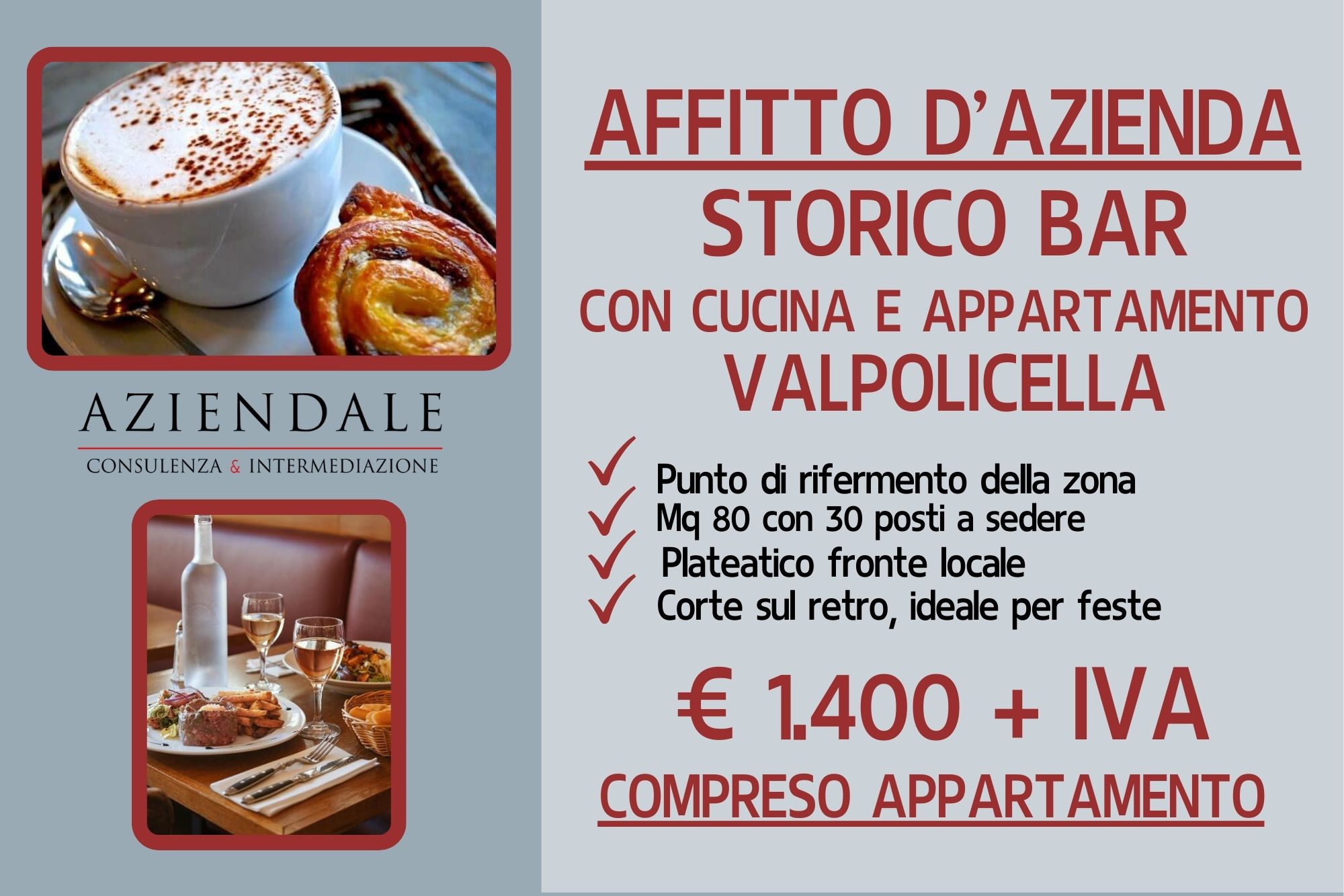 STORICO BAR CON CUCINA E APPARTAMENTO VALPOLICELLA