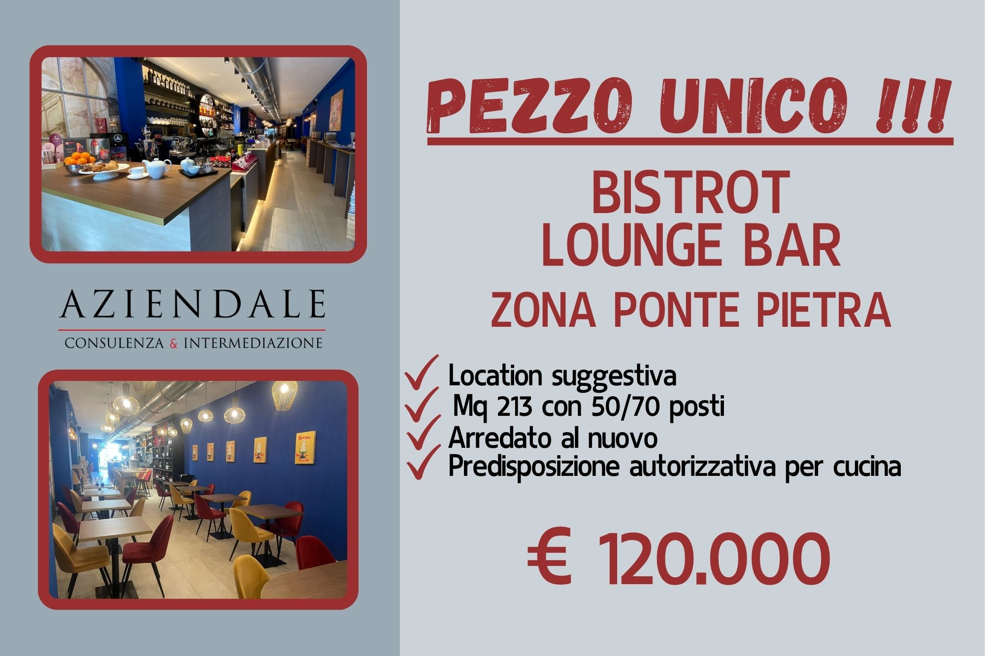AFFARE!!! LOUNGE BAR/BISTROT ZONA PONTE PIETRA