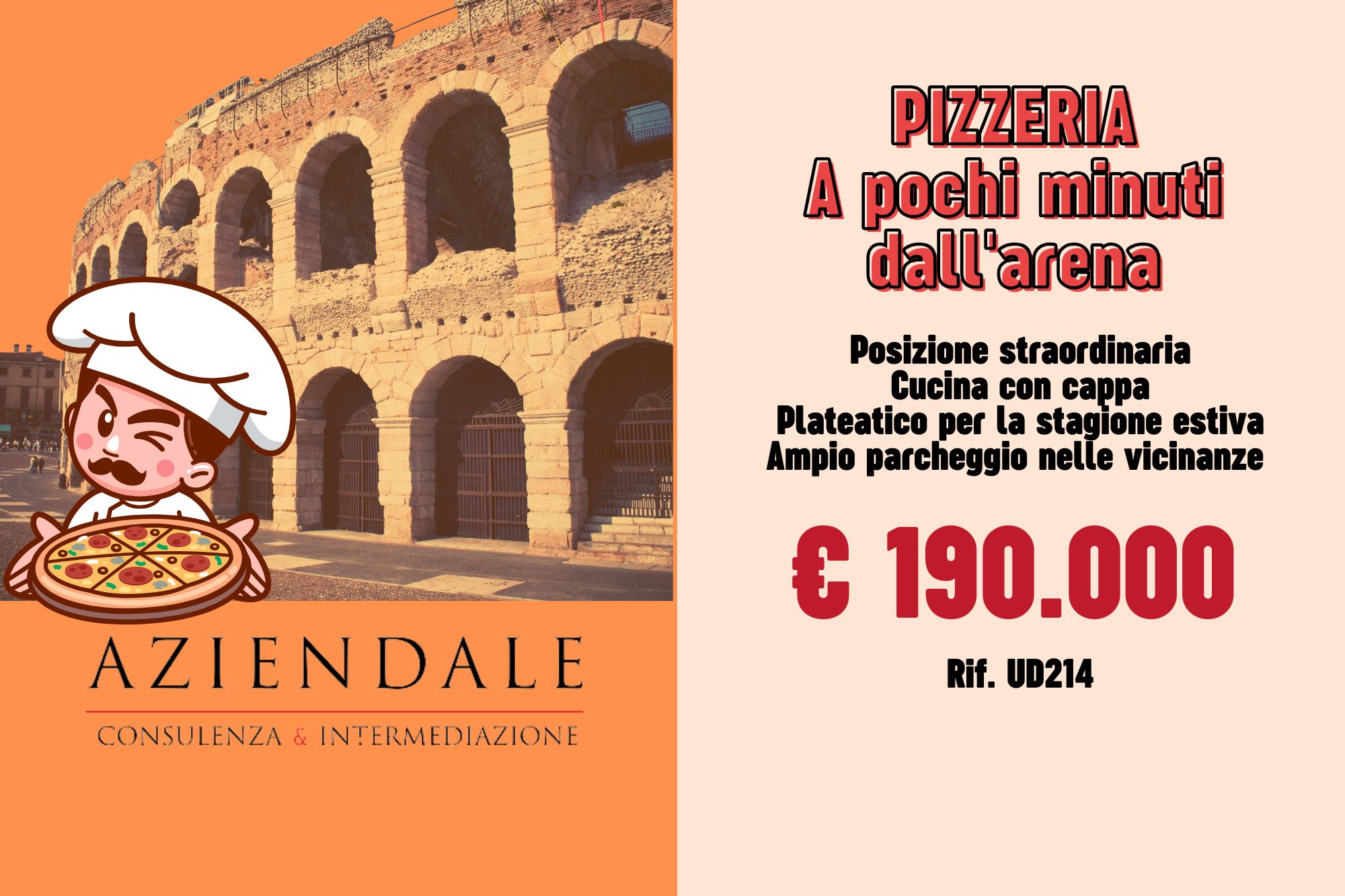 RISTORANTE/PIZZERIA RINNOVATO A NUOVO NEL CUORE DI VERONA