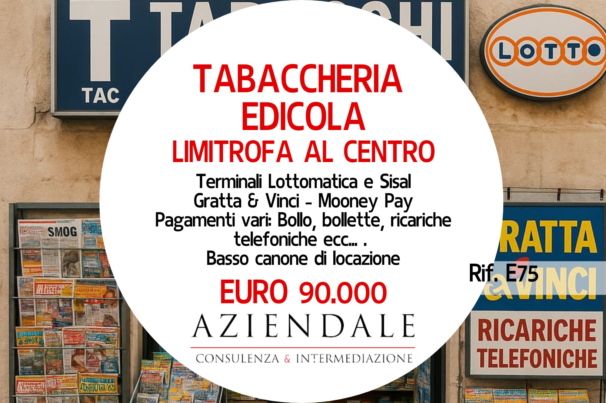 Tabaccheria /Edicola – Prezzo una volta i ricavi
