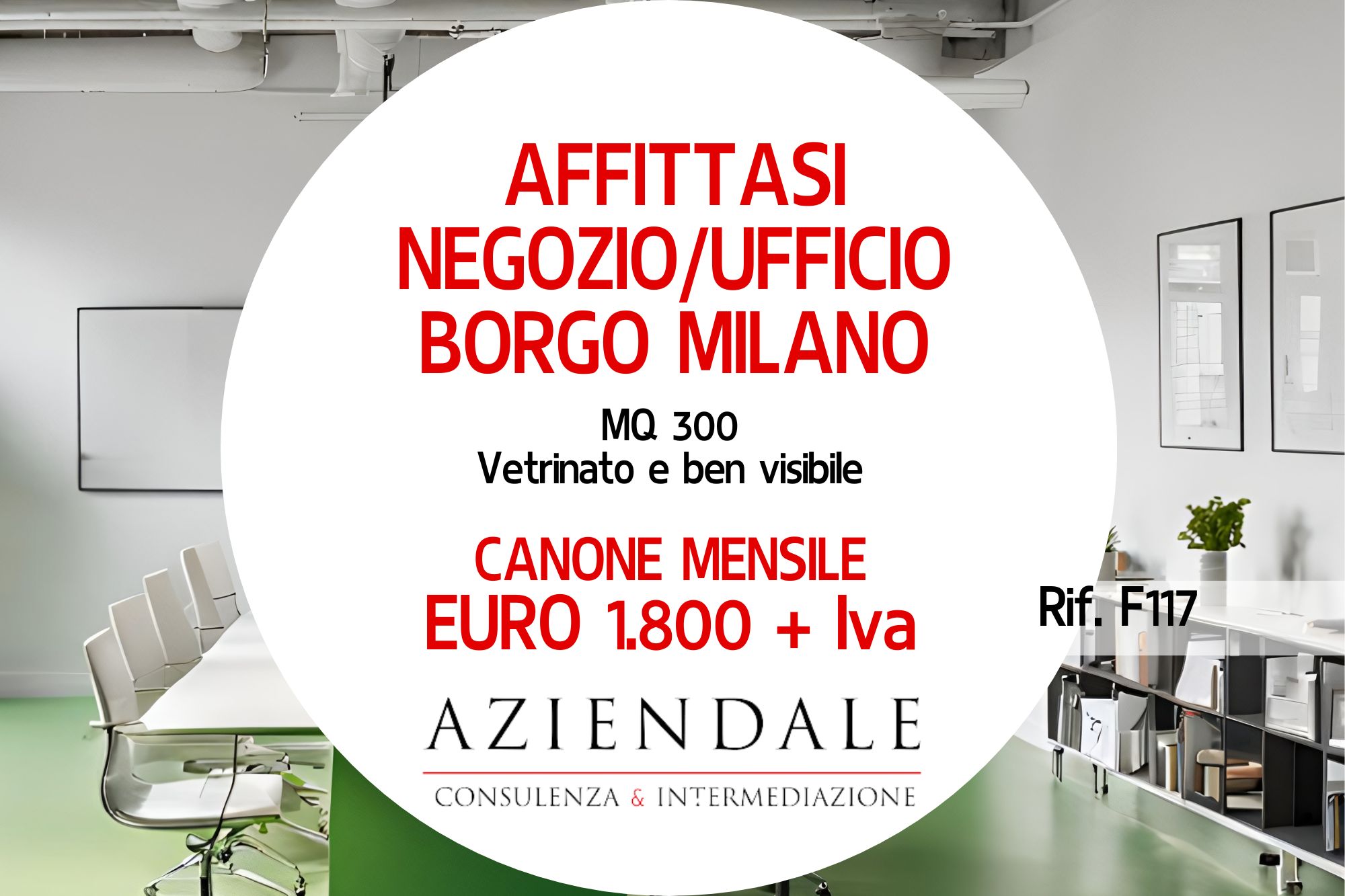 Immobile commerciale uso ufficio/negozio in Borgo Milano
