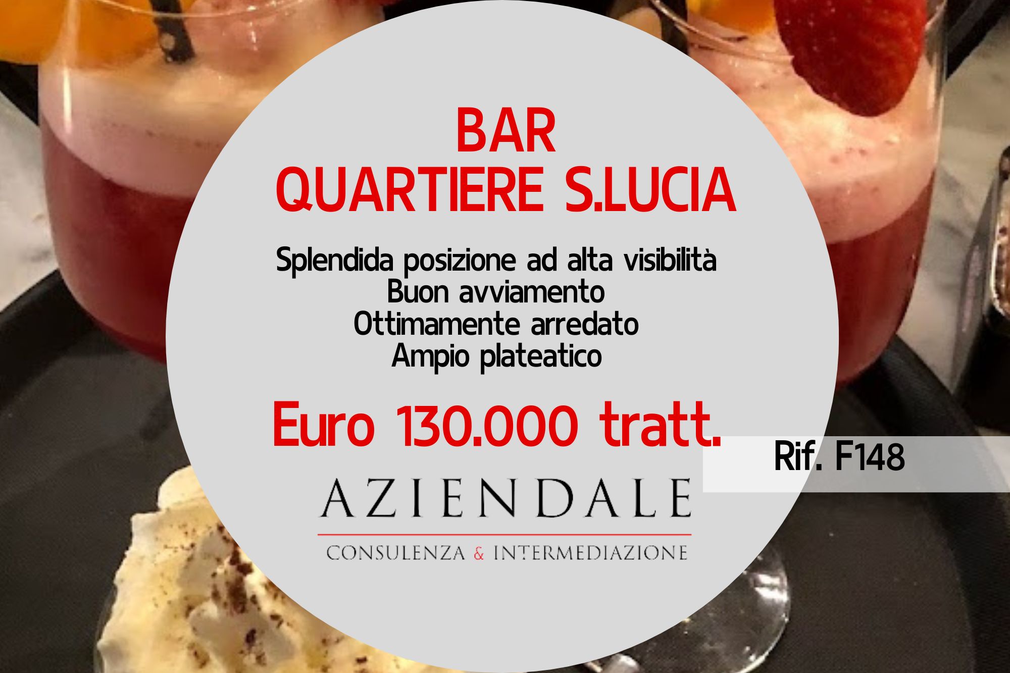 Bar ristrutturato S.Lucia – Ampio plateatico
