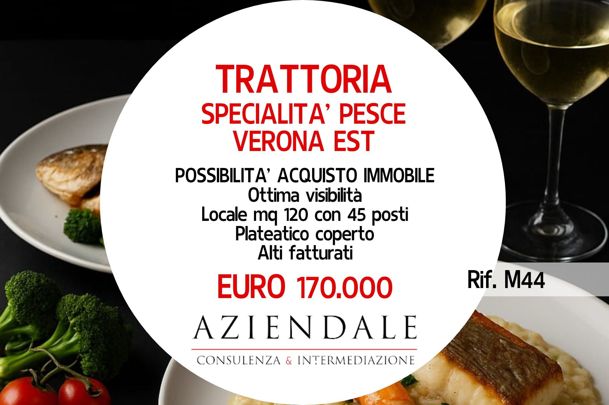 Trattoria storica e molto conosciuta – Ottima visibilità