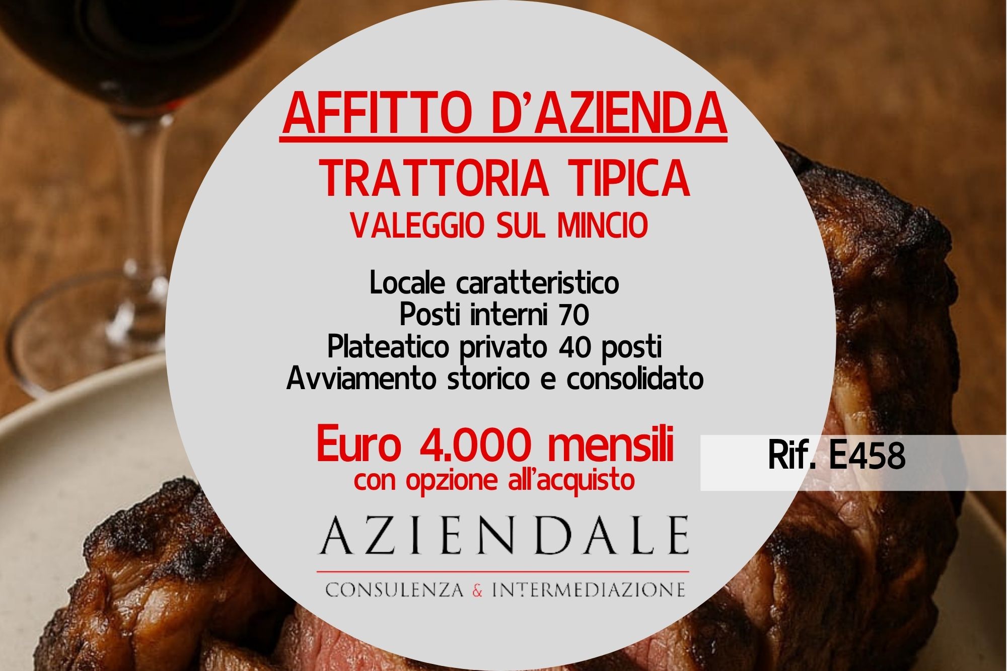 Trattoria tipica avviata in gestione