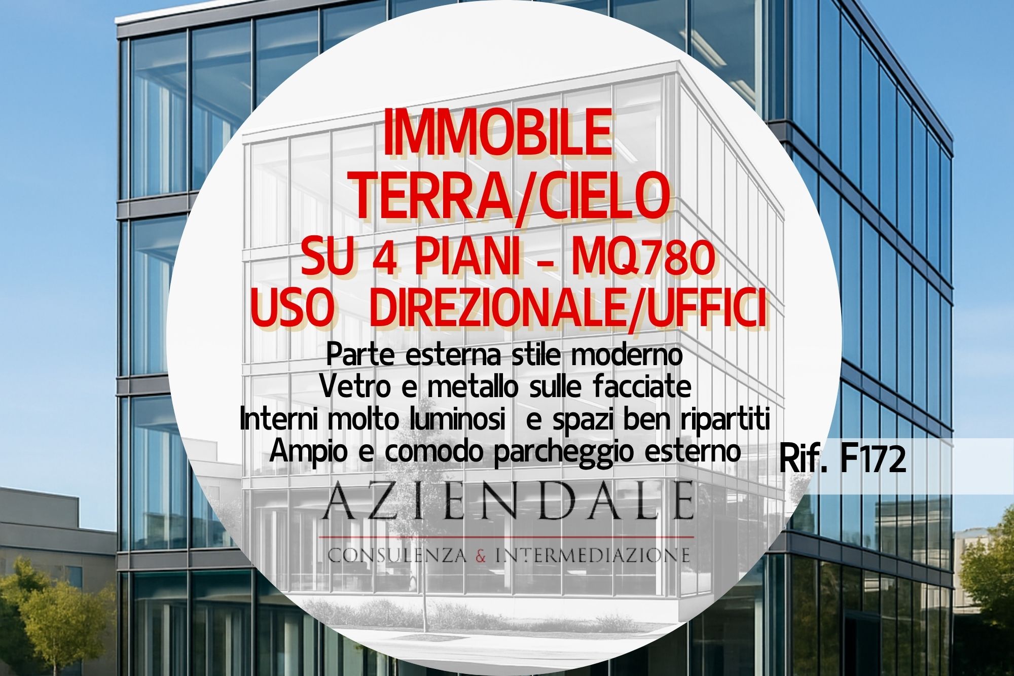 Immobile terra cielo su 4 piani ad uso direzionale/uffici