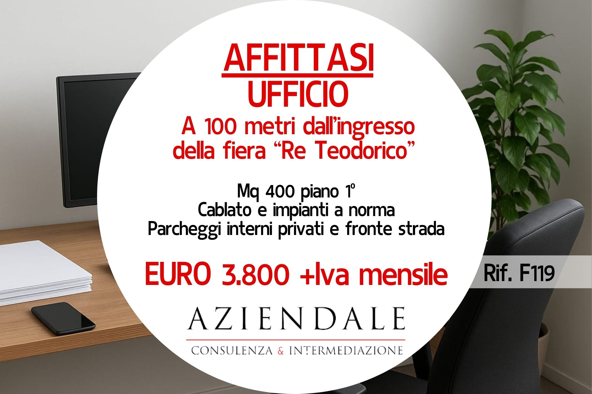 Uffici mq 400 con parcheggi zona Fiera di Verona