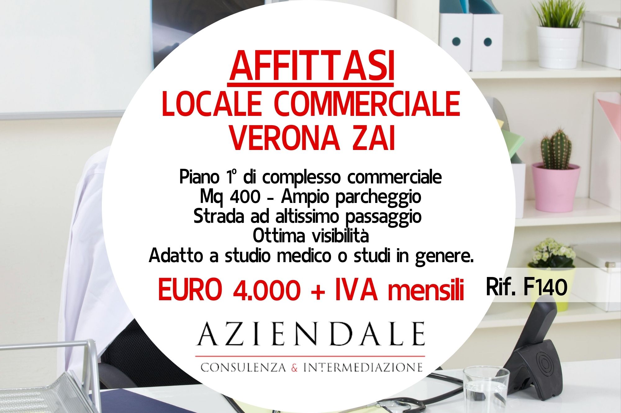 Locale 1° piano in complesso commerciale in Zai