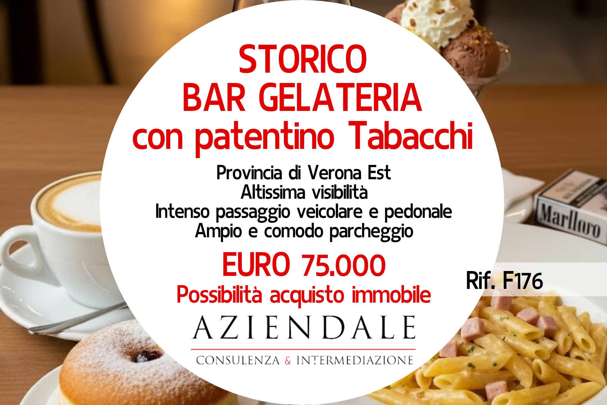 Storico Bar Gelateria con patentino Tabacchi